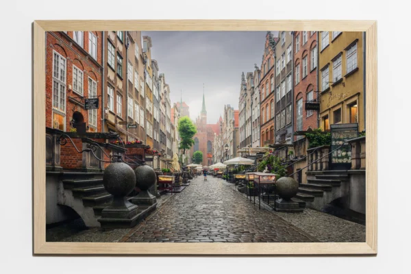 Obraz 40×60 cm, półmat, ramka sosna - Urok Deszczu