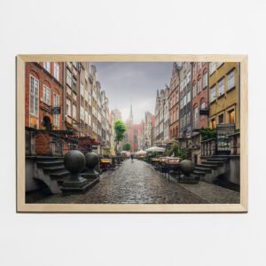 Obraz 40×60 cm, półmat, ramka sosna - Urok Deszczu