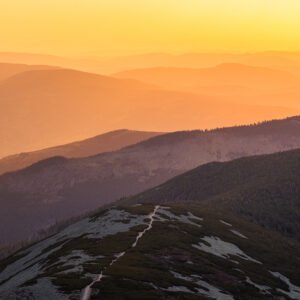 Wydruk 30×45 cm, papier półmat 200 g/m² - Uciekające Słońce