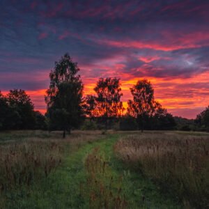 Wydruk 30×45 cm, papier półmat 200 g/m² - Płonące Niebo